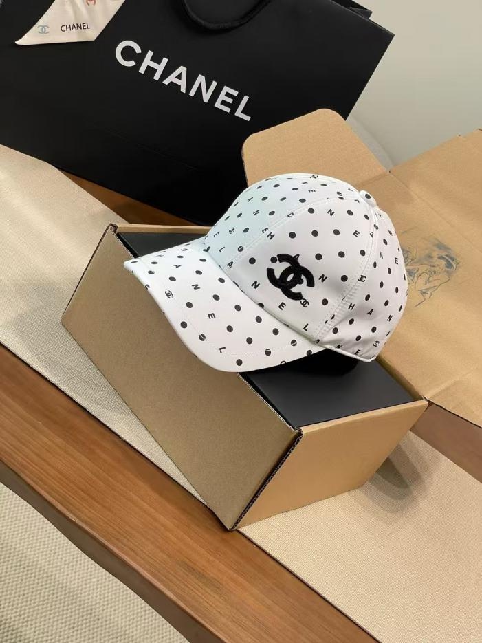 réplica,joyas,joyería,1:1,replica,fake,lujo,barato réplica,joyas,joyería,1:1,replica,fake,lujo,barato Gorra de béisbol de lunares de Chanel (3H64KD)