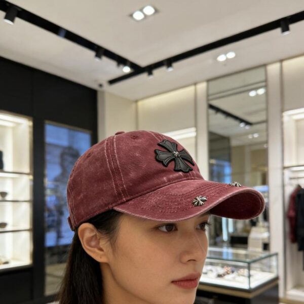 réplica,joyas,joyería,1:1,replica,fake,lujo,barato Gorra de béisbol Chrome Hearts con cruz desgastada (9H8GTH)