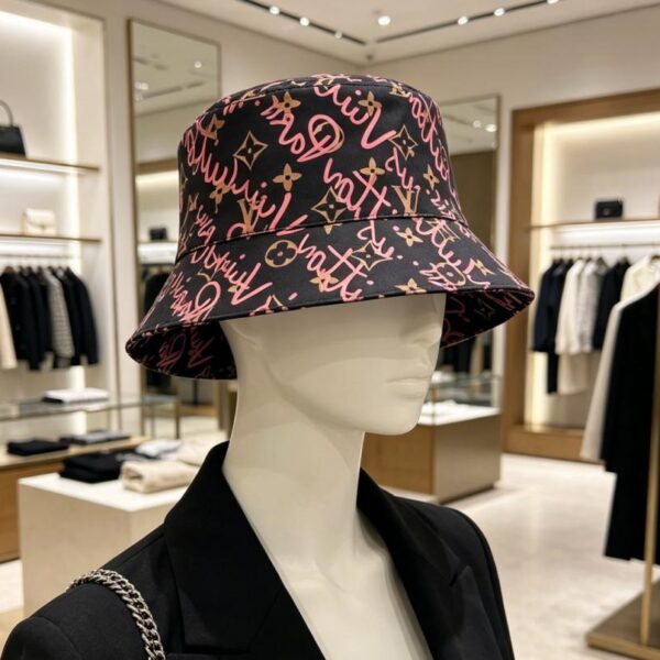 réplica,joyas,joyería,1:1,replica,fake,lujo,barato Sombrero tipo pescador con monograma de grafiti de Louis Vuitton (WTAIQ0)