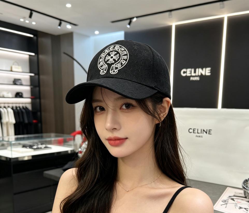 réplica,joyas,joyería,1:1,replica,fake,lujo,barato réplica,joyas,joyería,1:1,replica,fake,lujo,barato Gorra de béisbol Chrome Hearts bordada por toda la prenda (3FQG65)