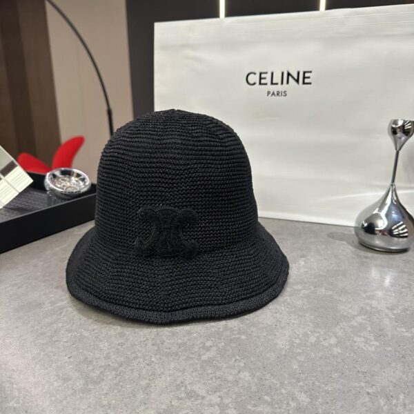 réplica,joyas,joyería,1:1,replica,fake,lujo,barato Nuevo gorro de punto tipo pescador de Celine, circunferencia de la cabeza 57 cm (RXHNUA)