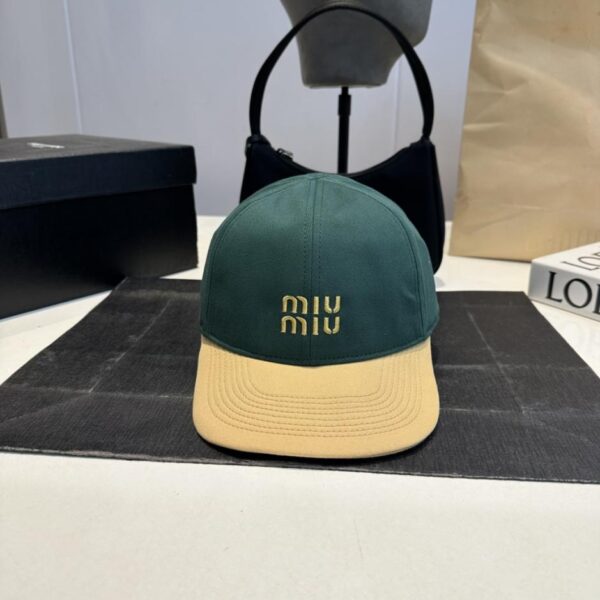 réplica,joyas,joyería,1:1,replica,fake,lujo,barato Gorra de béisbol bordada de alta gama MiuMiu New Order (IS06KA)