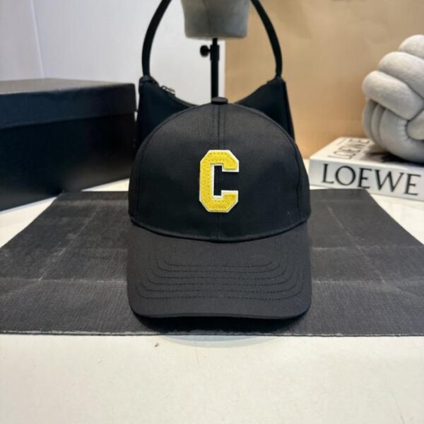 réplica,joyas,joyería,1:1,replica,fake,lujo,barato Última gorra de béisbol de CELINE con logotipo C bordado (1R1YRY)