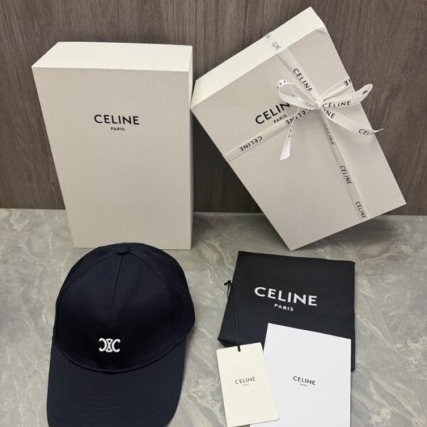 réplica,joyas,joyería,1:1,replica,fake,lujo,barato Gorra CELINE original personalizada con logotipo doble C del Triunfo bordado en el cuerpo (07UDTD)