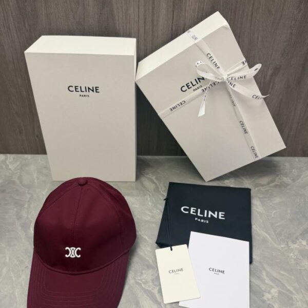 réplica,joyas,joyería,1:1,replica,fake,lujo,barato Gorra CELINE original hecha a medida con el logotipo doble C del Triunfo bordado (4JJAUN) en el cuerpo.
