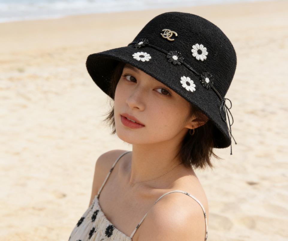 réplica,joyas,joyería,1:1,replica,fake,lujo,barato réplica,joyas,joyería,1:1,replica,fake,lujo,barato Sombrero de paja CHANEL (FFQ901)