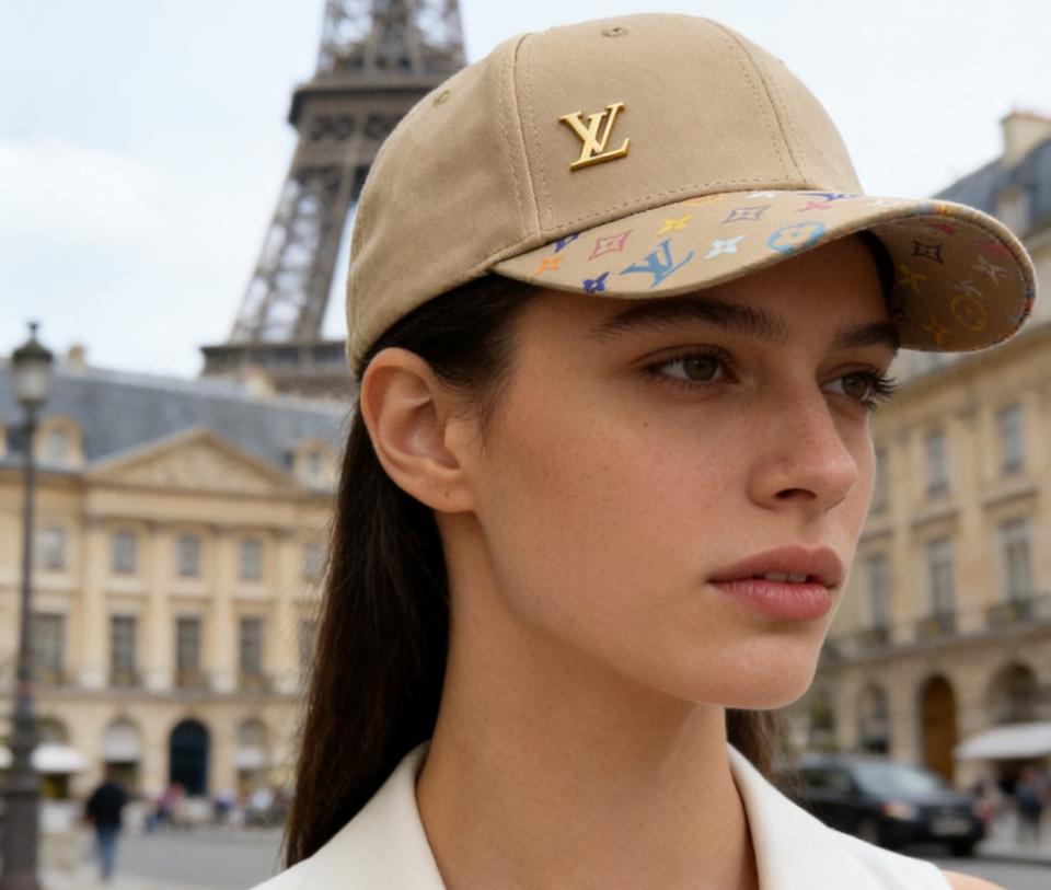 réplica,joyas,joyería,1:1,replica,fake,lujo,barato réplica,joyas,joyería,1:1,replica,fake,lujo,barato Gorra de béisbol LV con monograma colorido y logo metálico, último modelo de la boutique (H04AJ7)