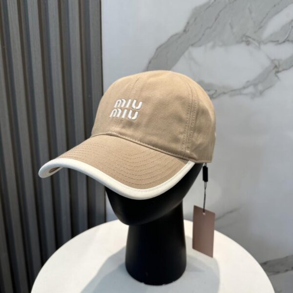 réplica,joyas,joyería,1:1,replica,fake,lujo,barato Gorra de béisbol bordada MiuMiu New Order (ZZ3958)