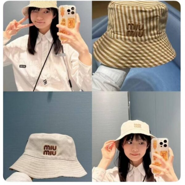réplica,joyas,joyería,1:1,replica,fake,lujo,barato Gorro de pescador reversible MiuMiu, unisex, con embalaje (ECZB5R)