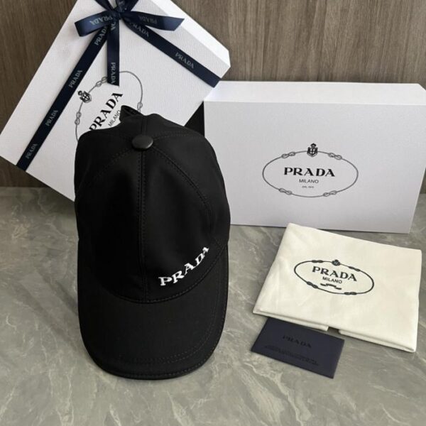 réplica,joyas,joyería,1:1,replica,fake,lujo,barato Nueva gorra de béisbol original de Prada con logotipo bordado en relieve (4H9TG0)