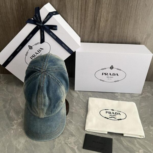 réplica,joyas,joyería,1:1,replica,fake,lujo,barato Gorra de béisbol Prada Original Custom Denim (MY07HM)