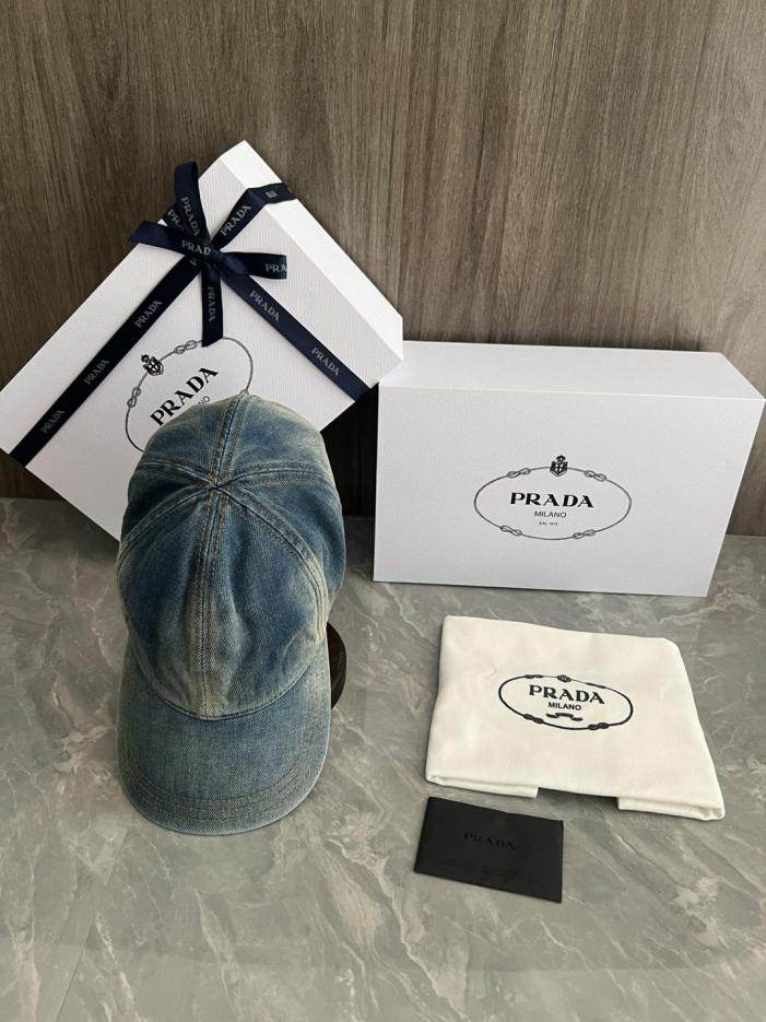réplica,joyas,joyería,1:1,replica,fake,lujo,barato réplica,joyas,joyería,1:1,replica,fake,lujo,barato Gorra de béisbol Prada Original Custom Denim (MY07HM)