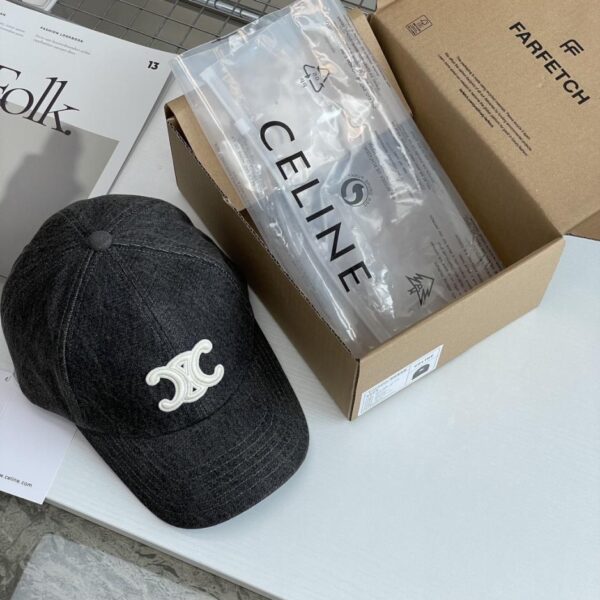 réplica,joyas,joyería,1:1,replica,fake,lujo,barato Gorra de béisbol con logo Arco de Triunfo de CELINE (DE2G6U)