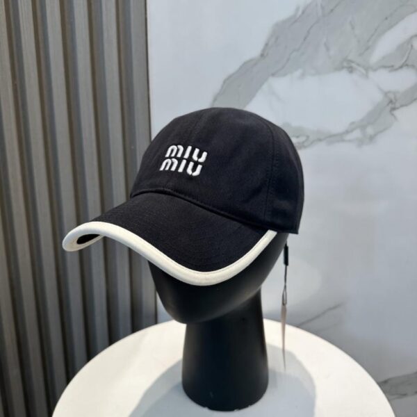 réplica,joyas,joyería,1:1,replica,fake,lujo,barato Novedad de MiuMiu: Gorra de béisbol bordada (4B7RNS)