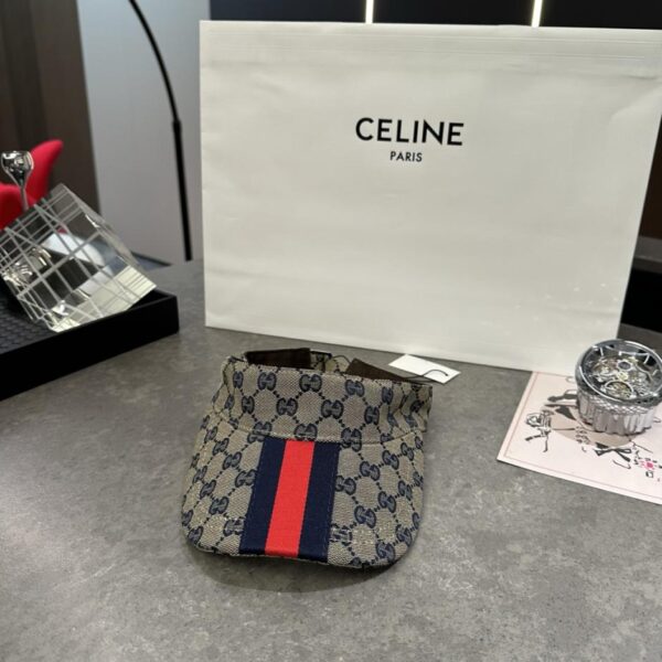réplica,joyas,joyería,1:1,replica,fake,lujo,barato Visera clásica de GUCCI con correas rojas y verdes (WOVUK5)