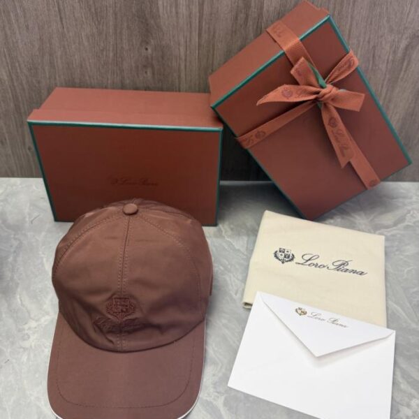 réplica,joyas,joyería,1:1,replica,fake,lujo,barato Gorra de béisbol Loro Piana Storm System (A3BV0C)