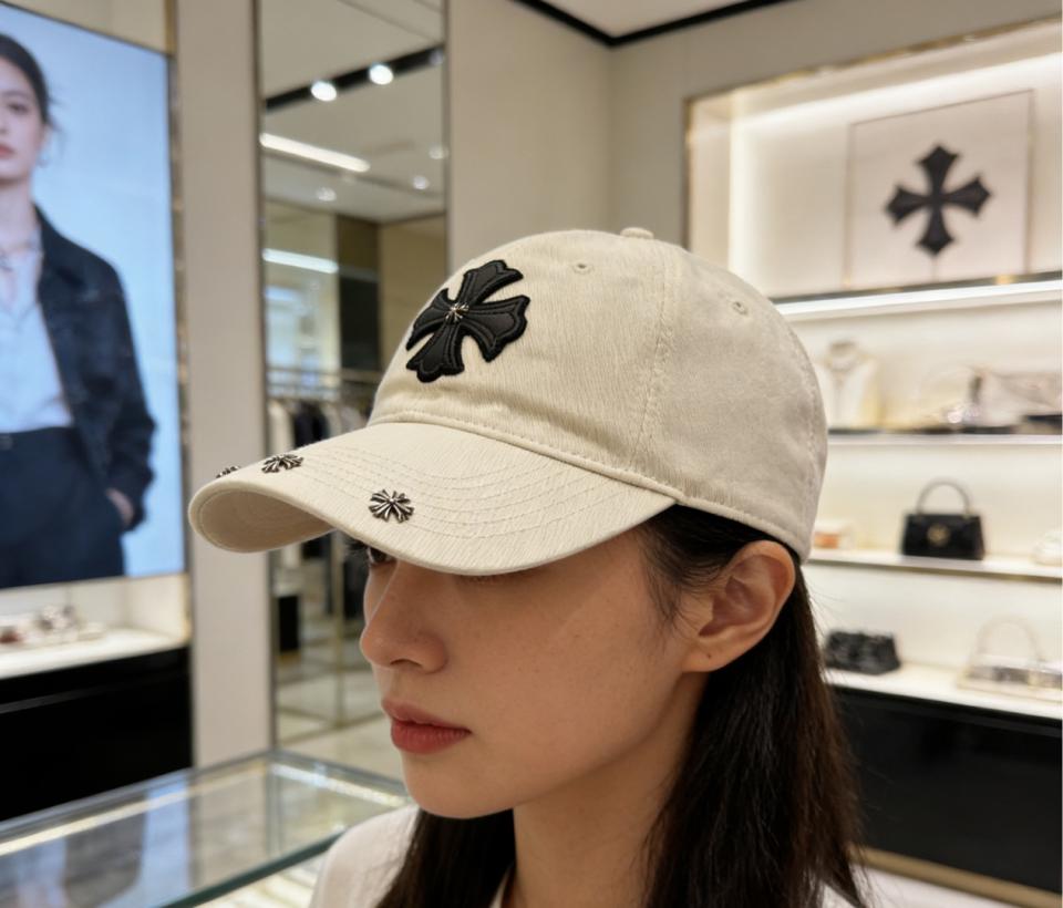 réplica,joyas,joyería,1:1,replica,fake,lujo,barato réplica,joyas,joyería,1:1,replica,fake,lujo,barato Gorra de béisbol Chrome Hearts con cruz desgastada (O7CTUB)