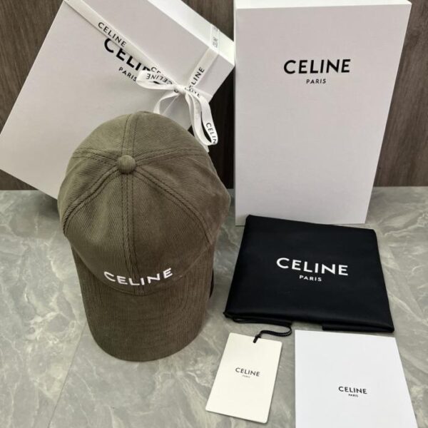 réplica,joyas,joyería,1:1,replica,fake,lujo,barato Gorra de béisbol CELINE Original Custom Cotton Velvet con aplique de logotipo (YH4RFO) – Mismo estilo que en el sitio web oficial