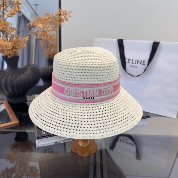 réplica,joyas,joyería,1:1,replica,fake,lujo,barato Sombrero de paja Dior, sombrero de copa calado (DM8QOQ)