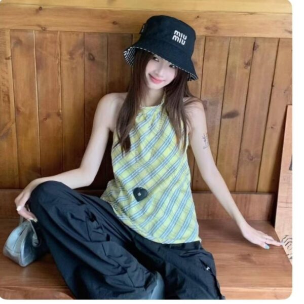 réplica,joyas,joyería,1:1,replica,fake,lujo,barato Gorro de pescador reversible MiuMiu, unisex (LH8N5N)