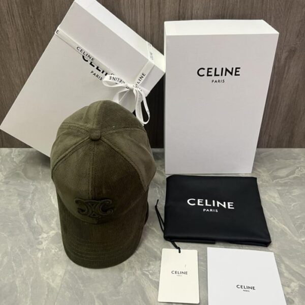 réplica,joyas,joyería,1:1,replica,fake,lujo,barato Gorra de béisbol CELINE Original Custom Cotton Velvet con aplique de logotipo (FBFIX6) – Mismo estilo que en el sitio web oficial.