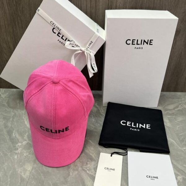 réplica,joyas,joyería,1:1,replica,fake,lujo,barato Gorra de béisbol CELINE Original Custom Cotton Velvet con aplique de logotipo (U1XSK4) – Mismo estilo que en el sitio web oficial