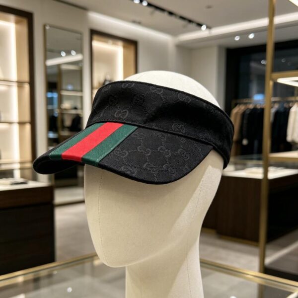 réplica,joyas,joyería,1:1,replica,fake,lujo,barato Visera clásica de GUCCI con cinta roja y verde (KRGBMU)
