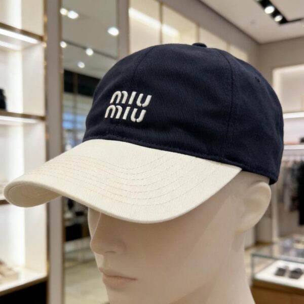 réplica,joyas,joyería,1:1,replica,fake,lujo,barato Gorra de béisbol clásica bordada de Miu Miu (ZUDI0L)