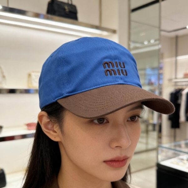 réplica,joyas,joyería,1:1,replica,fake,lujo,barato Gorra de béisbol clásica bordada de Miu Miu (N0SDRK)