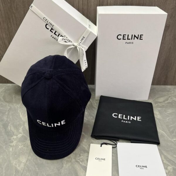 réplica,joyas,joyería,1:1,replica,fake,lujo,barato Gorra de béisbol CELINE Original Custom Cotton Velvet con aplique de logotipo (7YOTVF) – Mismo estilo que en el sitio web oficial