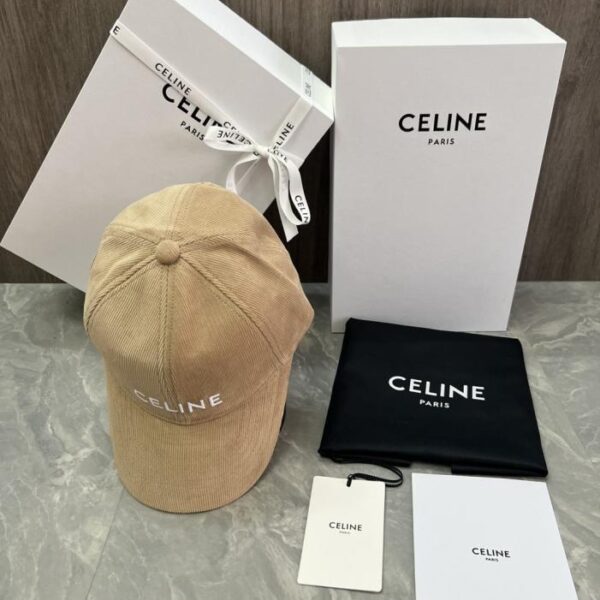 réplica,joyas,joyería,1:1,replica,fake,lujo,barato Gorra de béisbol CELINE Original Custom Cotton Velvet con aplique de logotipo (Z7UHCN) – Mismo estilo que en el sitio web oficial de CELINE