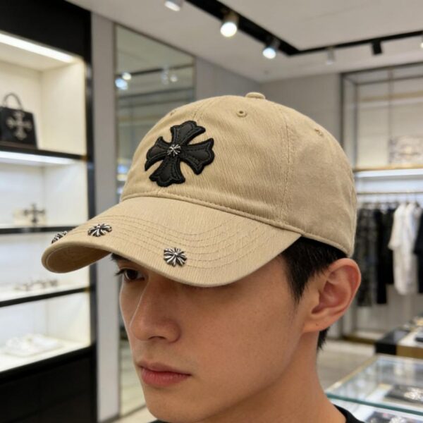 réplica,joyas,joyería,1:1,replica,fake,lujo,barato Gorra de béisbol Chrome Hearts con cruz desgastada (HMULQ4)