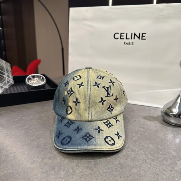 réplica,joyas,joyería,1:1,replica,fake,lujo,barato Gorra de béisbol de mezclilla desgastada de Louis Vuitton (YAJYNX)