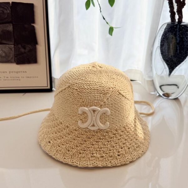 réplica,joyas,joyería,1:1,replica,fake,lujo,barato Sombrero de pescador tejido calado estilo CELINE (X9YQ2N)