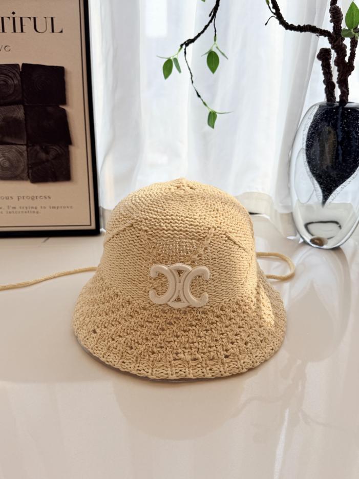 réplica,joyas,joyería,1:1,replica,fake,lujo,barato réplica,joyas,joyería,1:1,replica,fake,lujo,barato Sombrero de pescador tejido calado estilo CELINE (X9YQ2N)