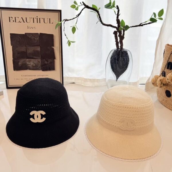 réplica,joyas,joyería,1:1,replica,fake,lujo,barato Sombrero de pescador de Chanel con ribete de encaje (WOXTWH)