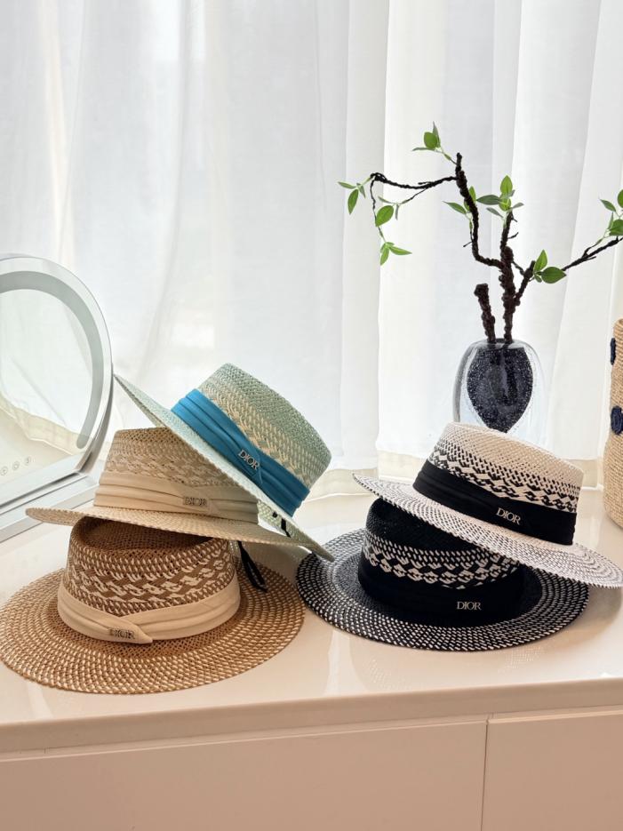 réplica,joyas,joyería,1:1,replica,fake,lujo,barato réplica,joyas,joyería,1:1,replica,fake,lujo,barato Sombrero de ala plana de Dior (AZJTTB)