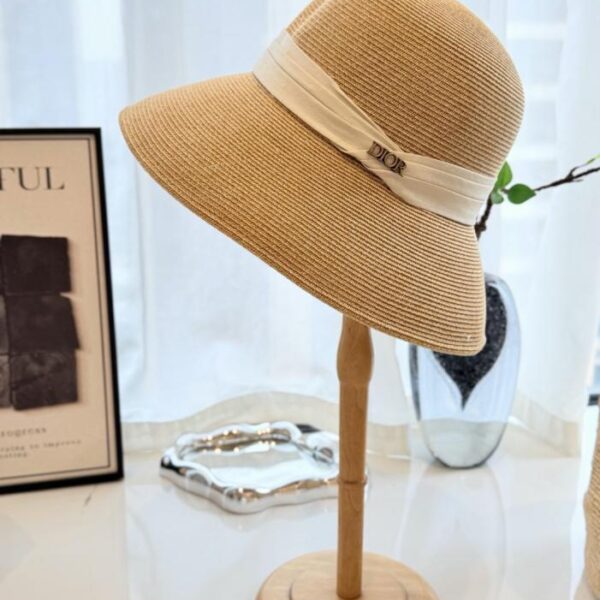 réplica,joyas,joyería,1:1,replica,fake,lujo,barato Sombrero de pescador de paja de Dior, confeccionado en rafia (976YCK).