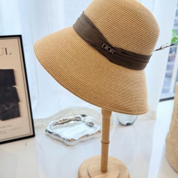réplica,joyas,joyería,1:1,replica,fake,lujo,barato Sombrero de pescador de paja de Dior, confeccionado en rafia (BL4DUQ).