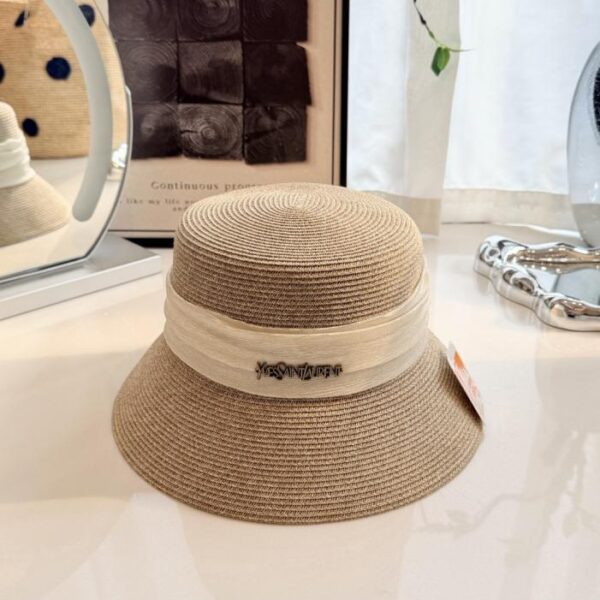 réplica,joyas,joyería,1:1,replica,fake,lujo,barato Sombrero de pescador de paja de Saint Laurent (73LTW6)
