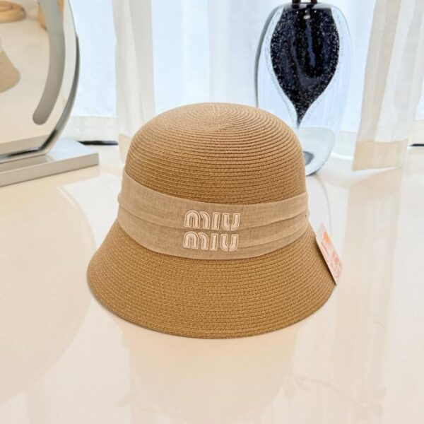 réplica,joyas,joyería,1:1,replica,fake,lujo,barato Sombrero de pescador trenzado de Miu Miu (7WYD6V)