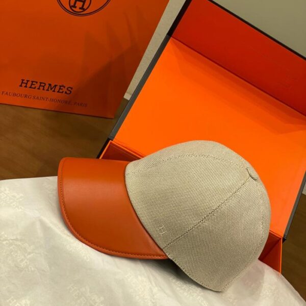 réplica,joyas,joyería,1:1,replica,fake,lujo,barato Gorra de béisbol Hermès con bloques de color (E9LD38)