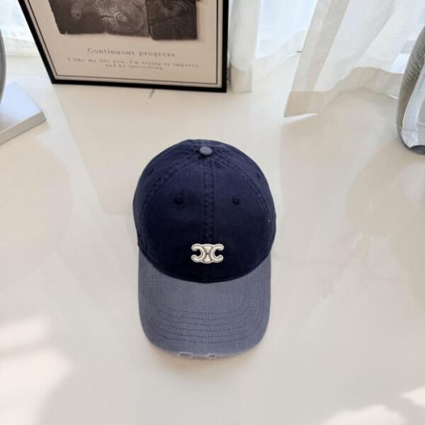 réplica,joyas,joyería,1:1,replica,fake,lujo,barato Gorra de béisbol Celine de algodón lavado con bloques de color (CXBUVX)