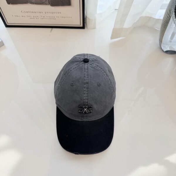 réplica,joyas,joyería,1:1,replica,fake,lujo,barato Gorra de béisbol Celine Color Block de algodón lavado (IX07W2)