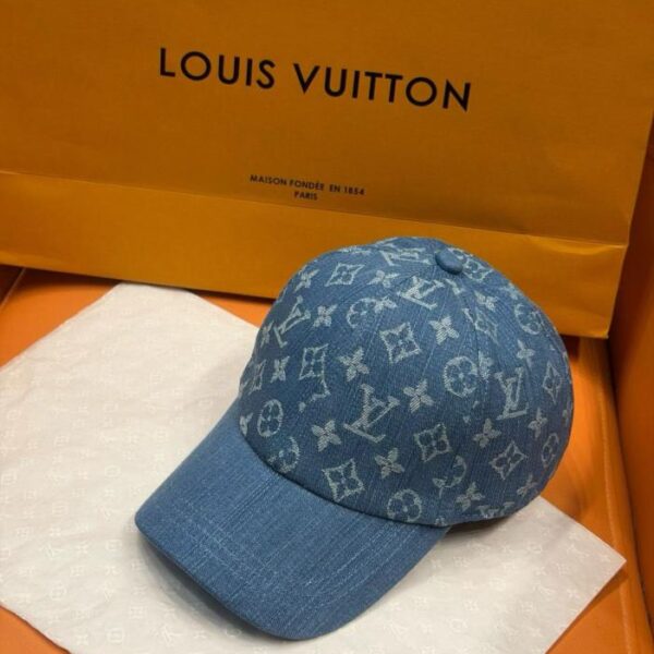 réplica,joyas,joyería,1:1,replica,fake,lujo,barato Sombrero tipo pescador/gorra de béisbol de mezclilla con monograma de Louis Vuitton (I72WT5)
