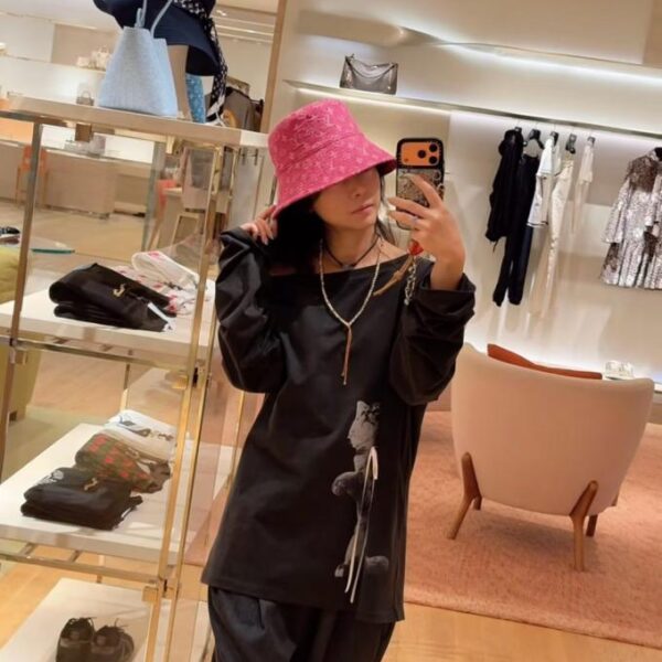 réplica,joyas,joyería,1:1,replica,fake,lujo,barato Sombrero tipo pescador/gorra de béisbol de mezclilla con monograma de Louis Vuitton (4YX9LL)