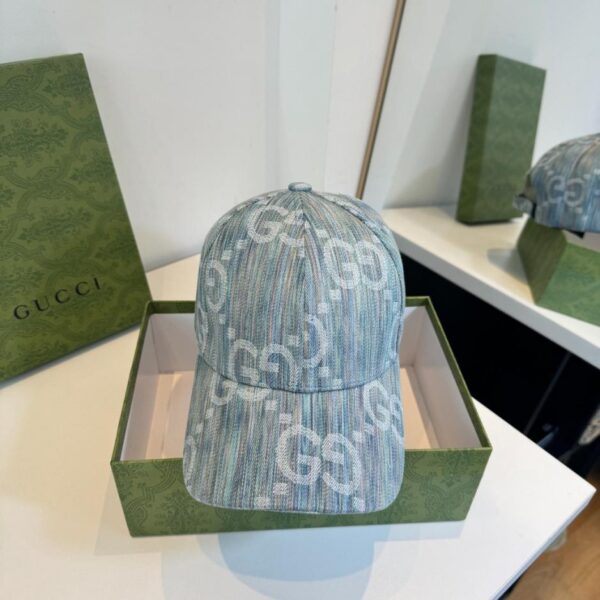 réplica,joyas,joyería,1:1,replica,fake,lujo,barato Gorra de béisbol de Gucci, novedad en la página web oficial de GUCCI, con acabado jacquard de mezclilla (HEBRY4).