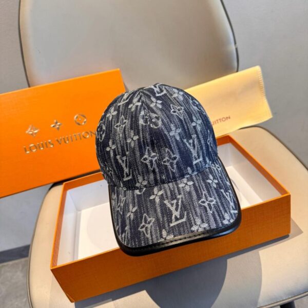 réplica,joyas,joyería,1:1,replica,fake,lujo,barato Gorra de béisbol Louis Vuitton nueva, diseño original, jacquard de mezclilla LV (Y0LUY7)