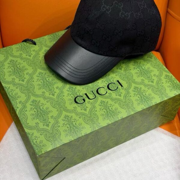 réplica,joyas,joyería,1:1,replica,fake,lujo,barato Nueva gorra de béisbol de cuero con monograma de Gucci (4GBBVT)