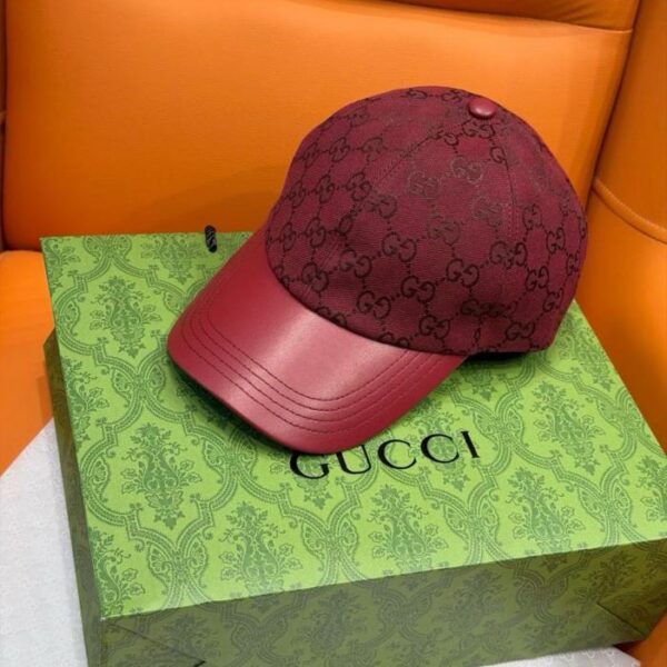 réplica,joyas,joyería,1:1,replica,fake,lujo,barato Nueva gorra de béisbol de cuero con monograma de Gucci (GR3LS8)